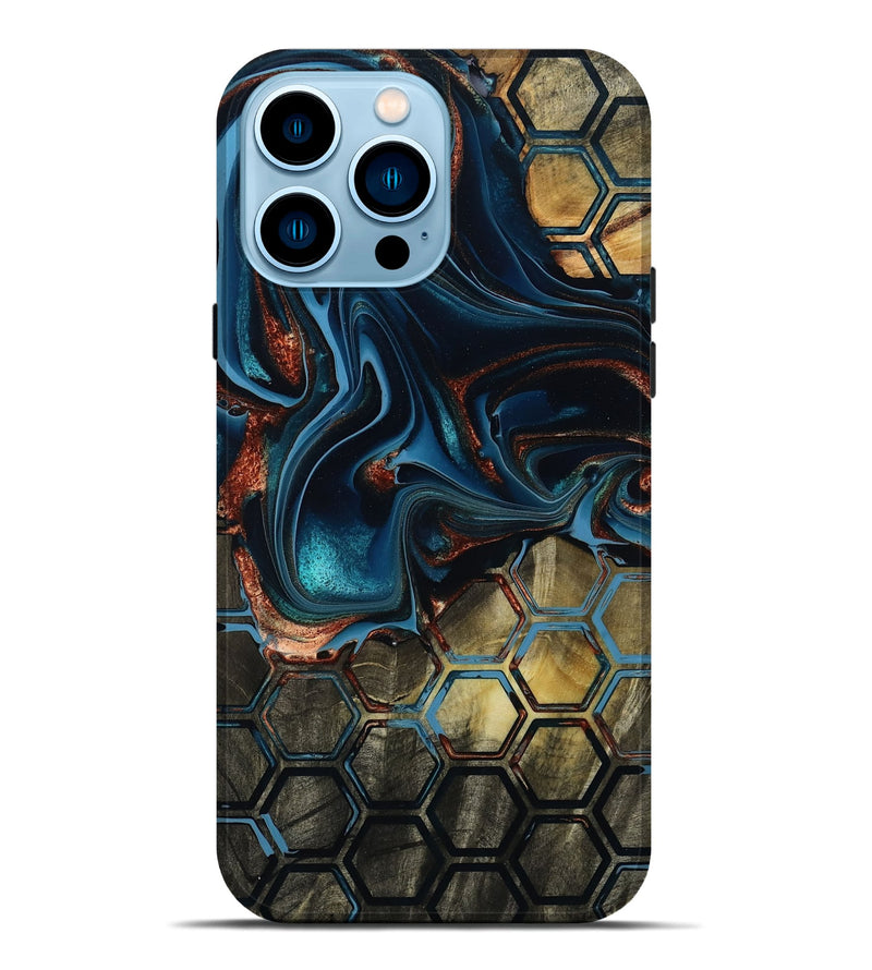 iPhone 14 Pro Max Wood Live Edge Phone Case - Vena (Pattern, 801519)