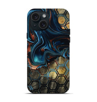 iPhone 15 Wood Live Edge Phone Case - Vena (Pattern, 801519)