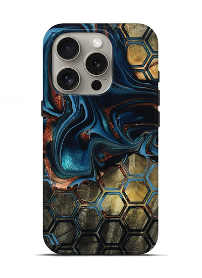 iPhone 16 Pro Wood Live Edge Phone Case - Vena (Pattern, 801519)