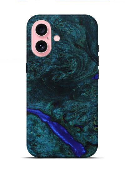 iPhone 16 Wood Live Edge Phone Case - Lu (Wood Burl, 801524)