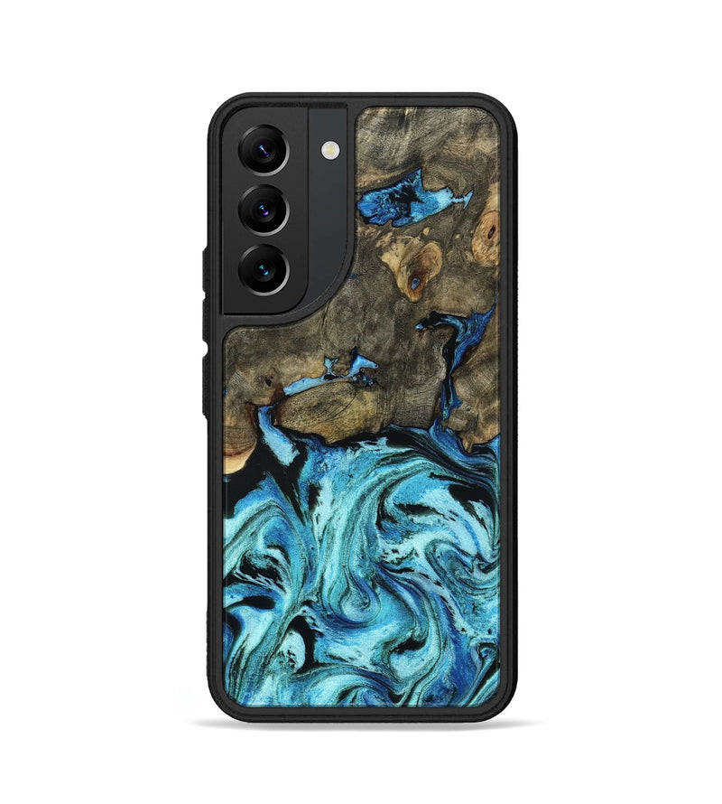 Galaxy S22 Wood Phone Case - Megan (Blue, 801526)