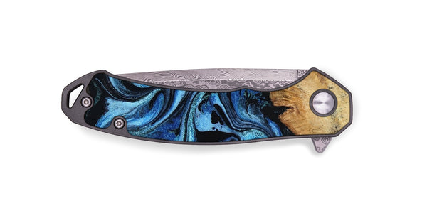 EDC Wood Pocket Knife - Nixon (Blue, 801528)