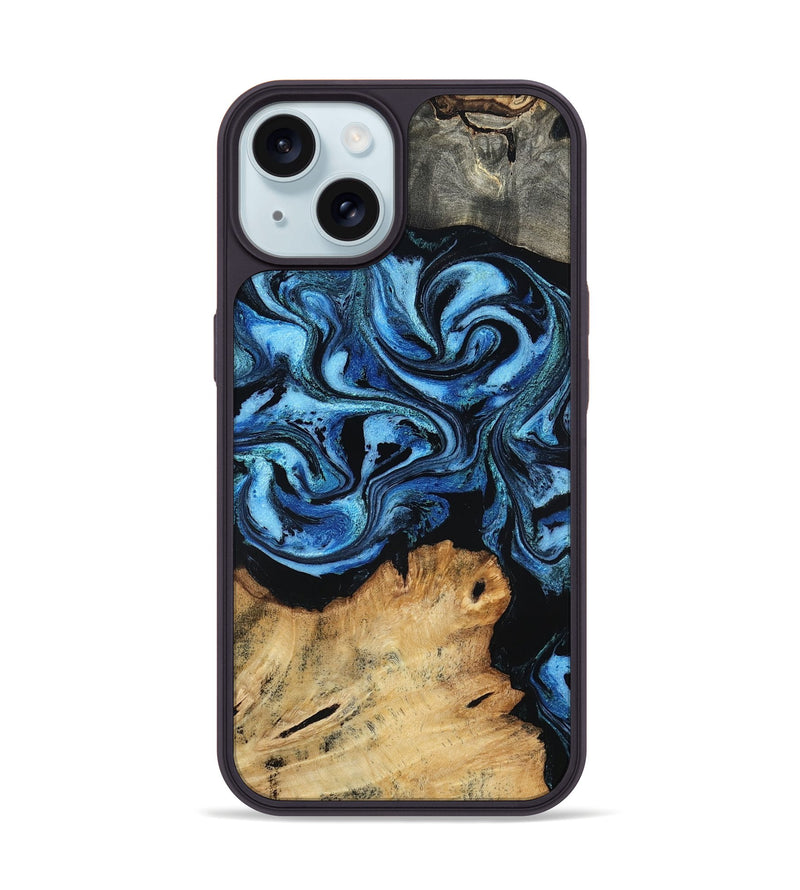 iPhone 15 Wood Phone Case - Nixon (Blue, 801528)