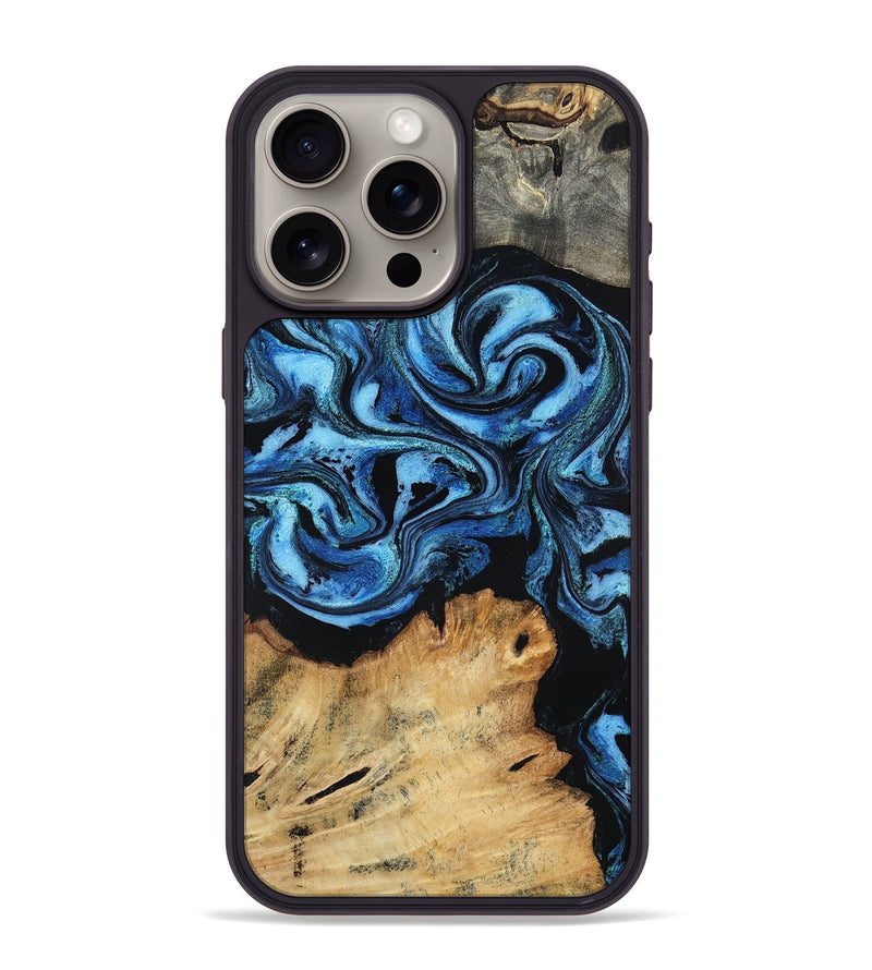 iPhone 15 Pro Max Wood Phone Case - Nixon (Blue, 801528)