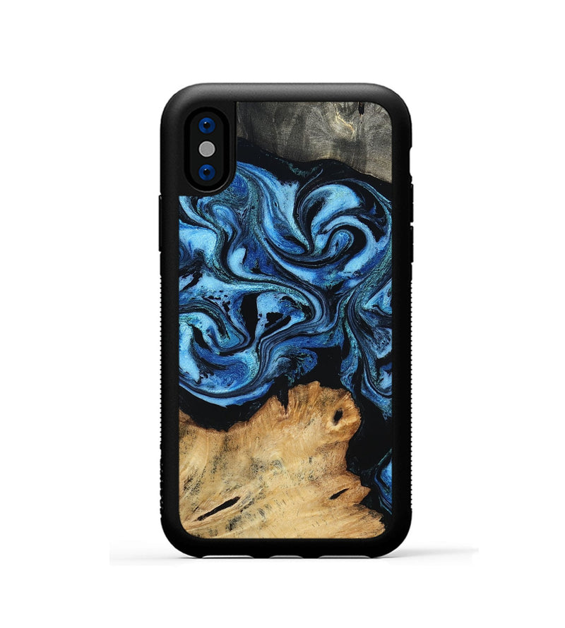 iPhone Xs Wood Phone Case - Nixon (Blue, 801528)