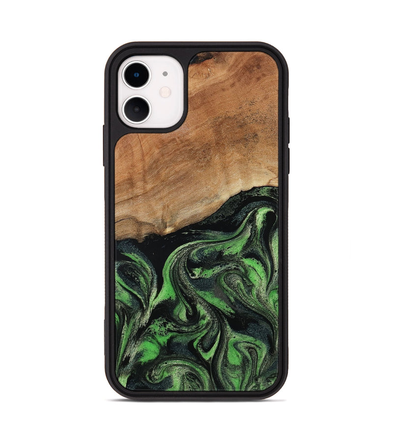 iPhone 11 Wood Phone Case - Alannah (Green, 801531)