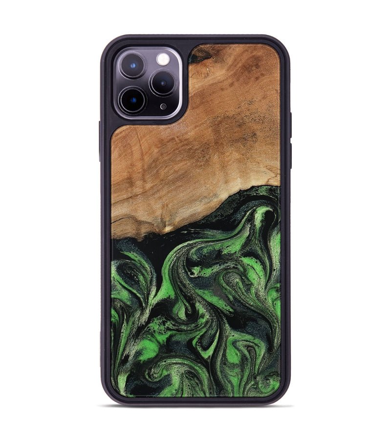 iPhone 11 Pro Max Wood Phone Case - Alannah (Green, 801531)