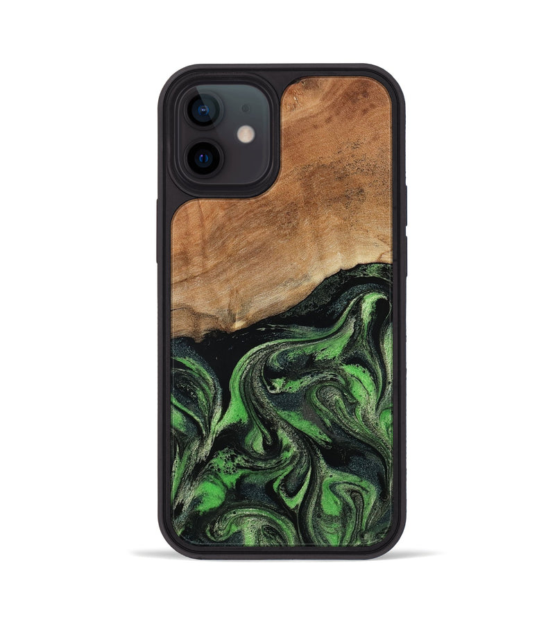 iPhone 12 Wood Phone Case - Alannah (Green, 801531)