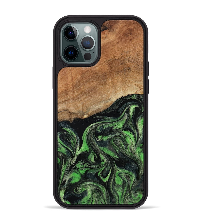iPhone 12 Pro Max Wood Phone Case - Alannah (Green, 801531)