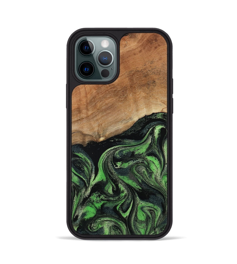 iPhone 12 Pro Wood Phone Case - Alannah (Green, 801531)