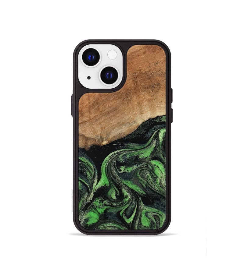iPhone 13 mini Wood Phone Case - Alannah (Green, 801531)