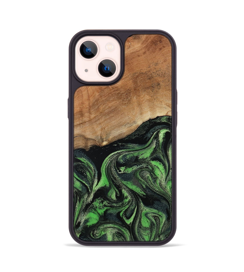 iPhone 14 Wood Phone Case - Alannah (Green, 801531)