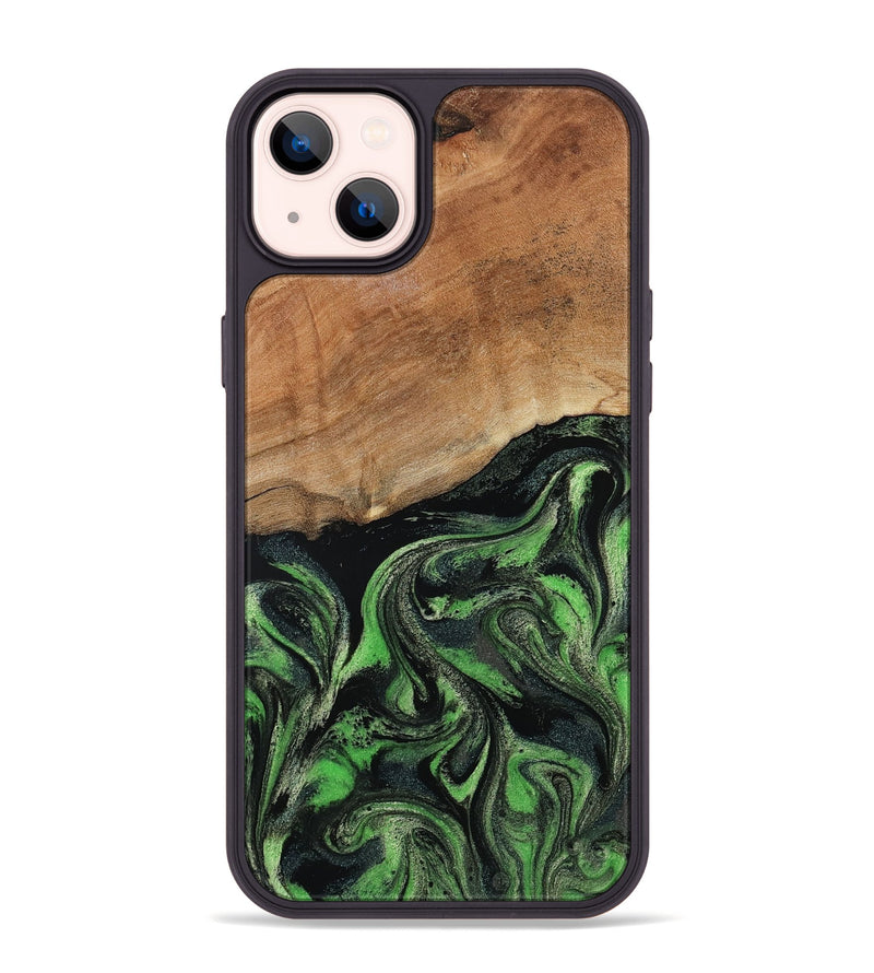 iPhone 14 Plus Wood Phone Case - Alannah (Green, 801531)