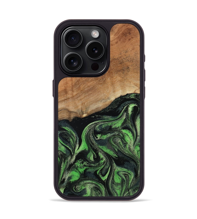 iPhone 15 Pro Wood Phone Case - Alannah (Green, 801531)