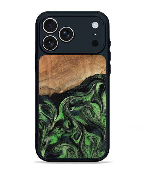 iPhone 17 Pro Max Wood Phone Case - Alannah (Green, 801531)