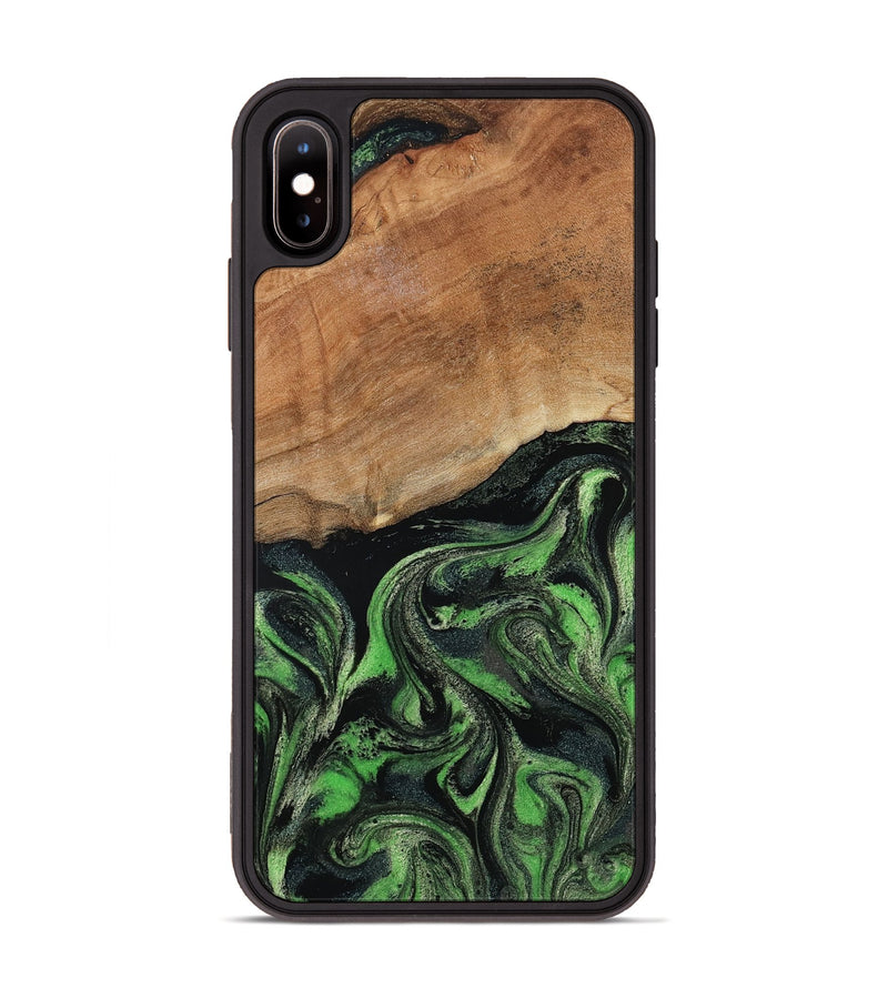 iPhone Xs Max Wood Phone Case - Alannah (Green, 801531)