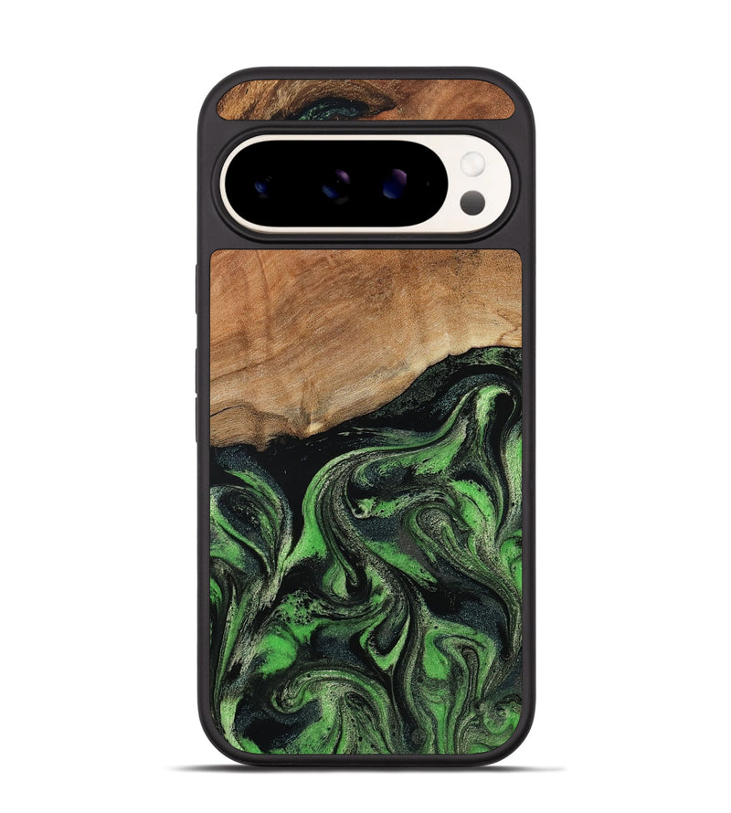 Pixel 9 Wood Phone Case - Alannah (Green, 801531)
