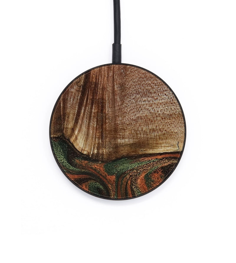 Circle Wood Wireless Charger - Justus (Green, 801532)
