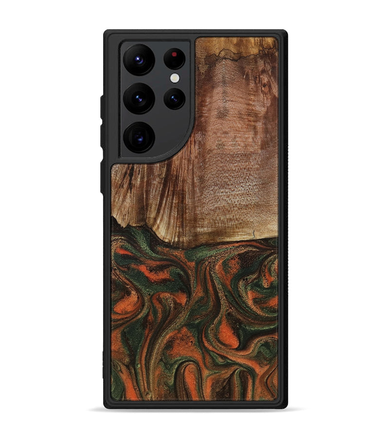 Galaxy S22 Ultra Wood Phone Case - Justus (Green, 801532)