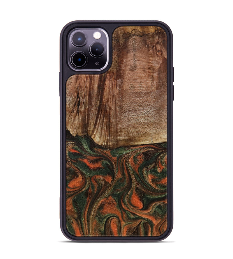 iPhone 11 Pro Max Wood Phone Case - Justus (Green, 801532)