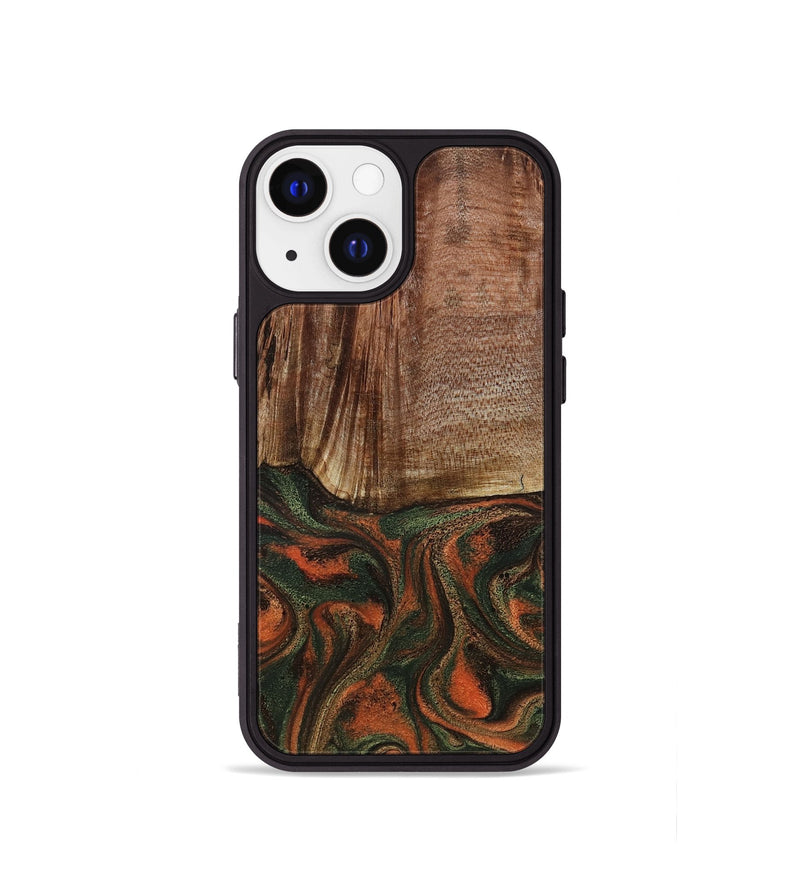 iPhone 13 mini Wood Phone Case - Justus (Green, 801532)