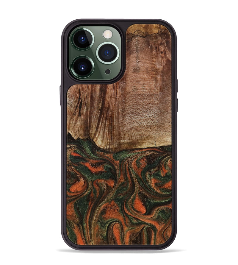 iPhone 13 Pro Max Wood Phone Case - Justus (Green, 801532)