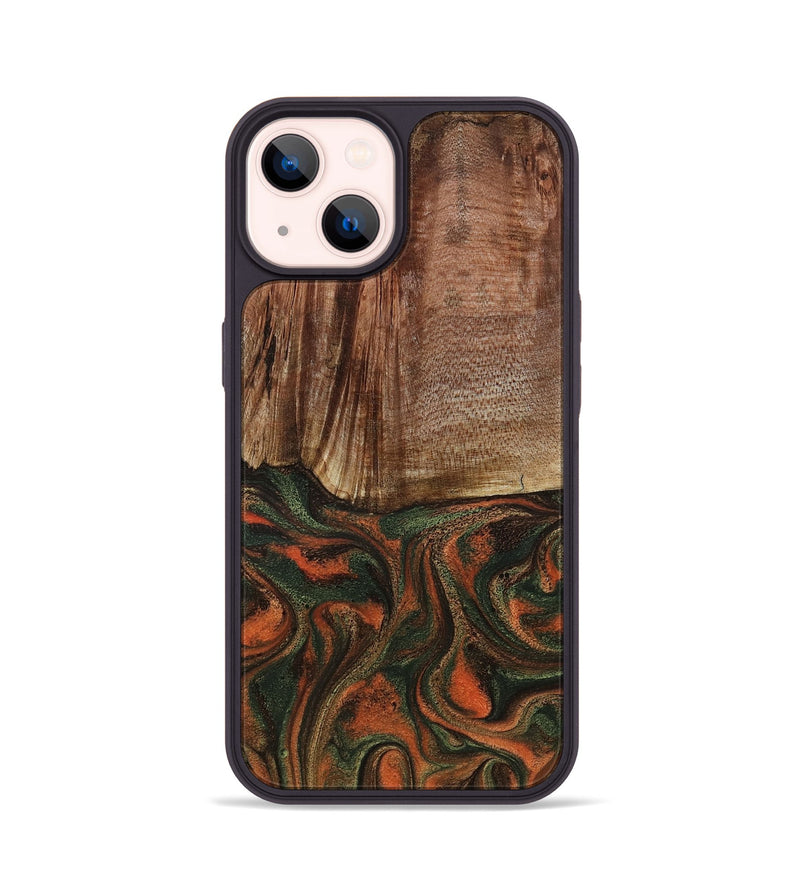 iPhone 14 Wood Phone Case - Justus (Green, 801532)