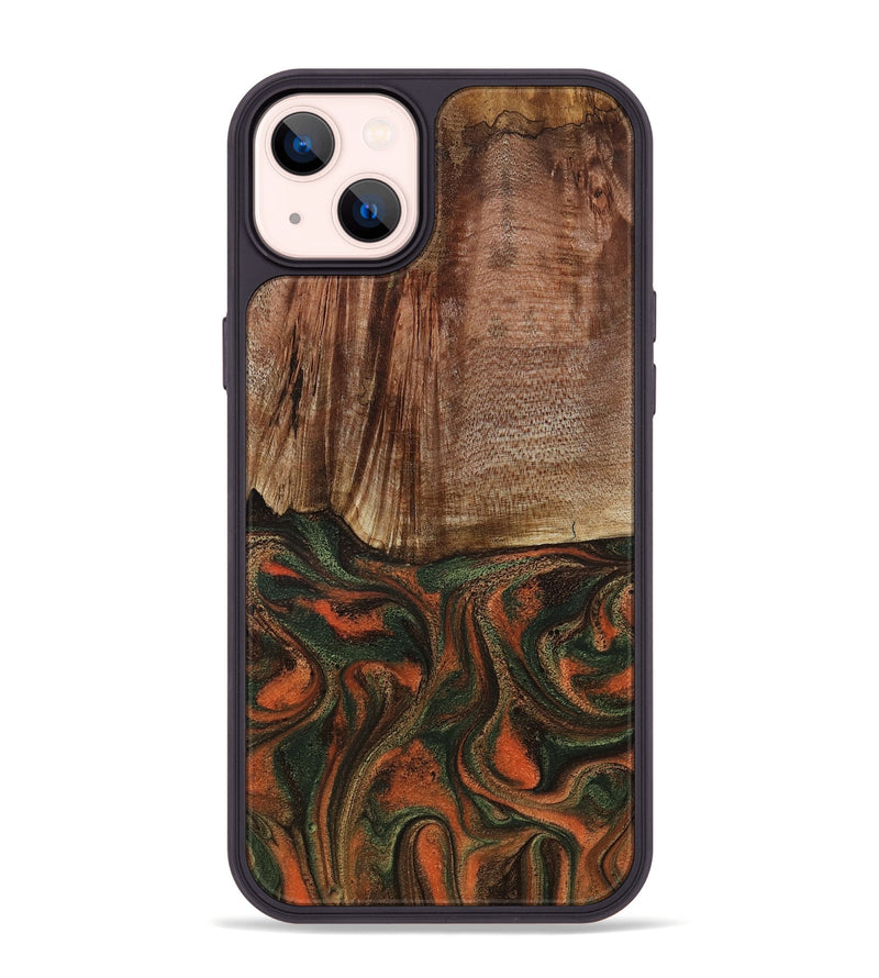 iPhone 14 Plus Wood Phone Case - Justus (Green, 801532)