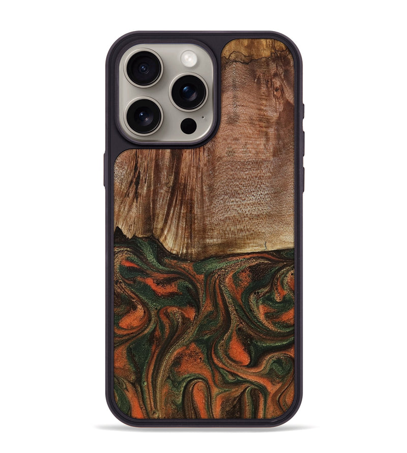 iPhone 15 Pro Max Wood Phone Case - Justus (Green, 801532)