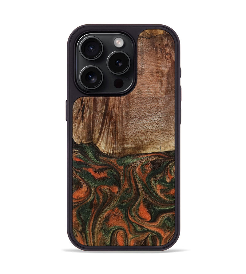 iPhone 15 Pro Wood Phone Case - Justus (Green, 801532)