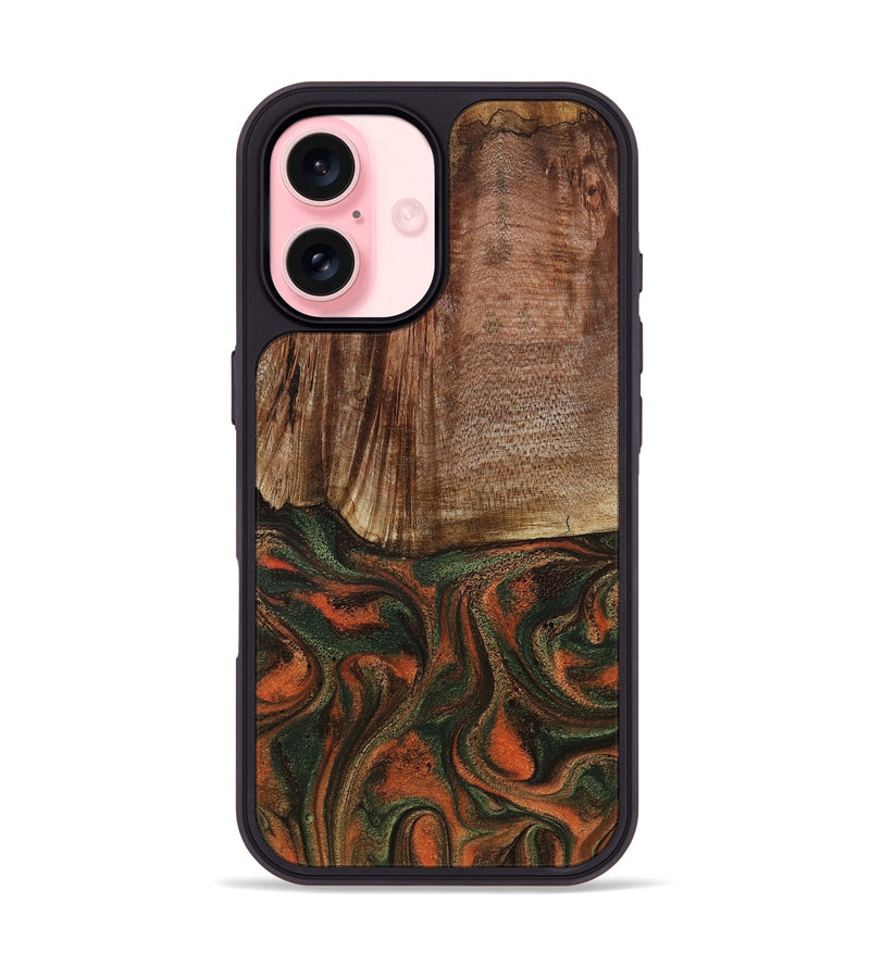 iPhone 16 Wood Phone Case - Justus (Green, 801532)