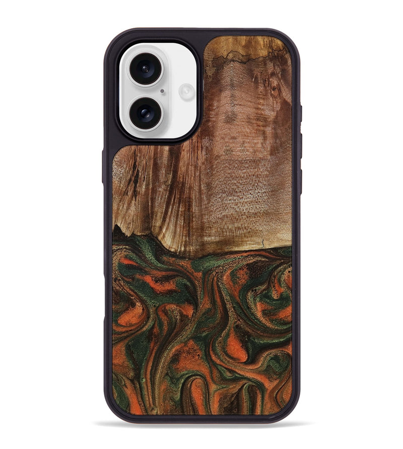 iPhone 16 Plus Wood Phone Case - Justus (Green, 801532)