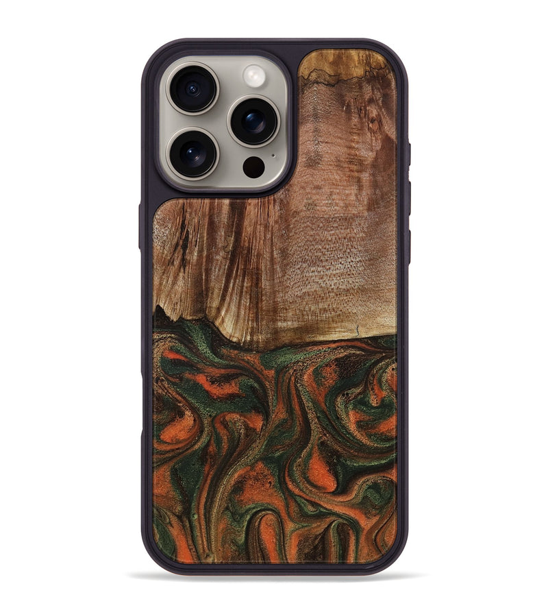 iPhone 16 Pro Max Wood Phone Case - Justus (Green, 801532)