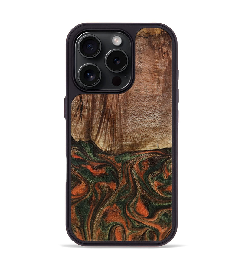iPhone 16 Pro Wood Phone Case - Justus (Green, 801532)