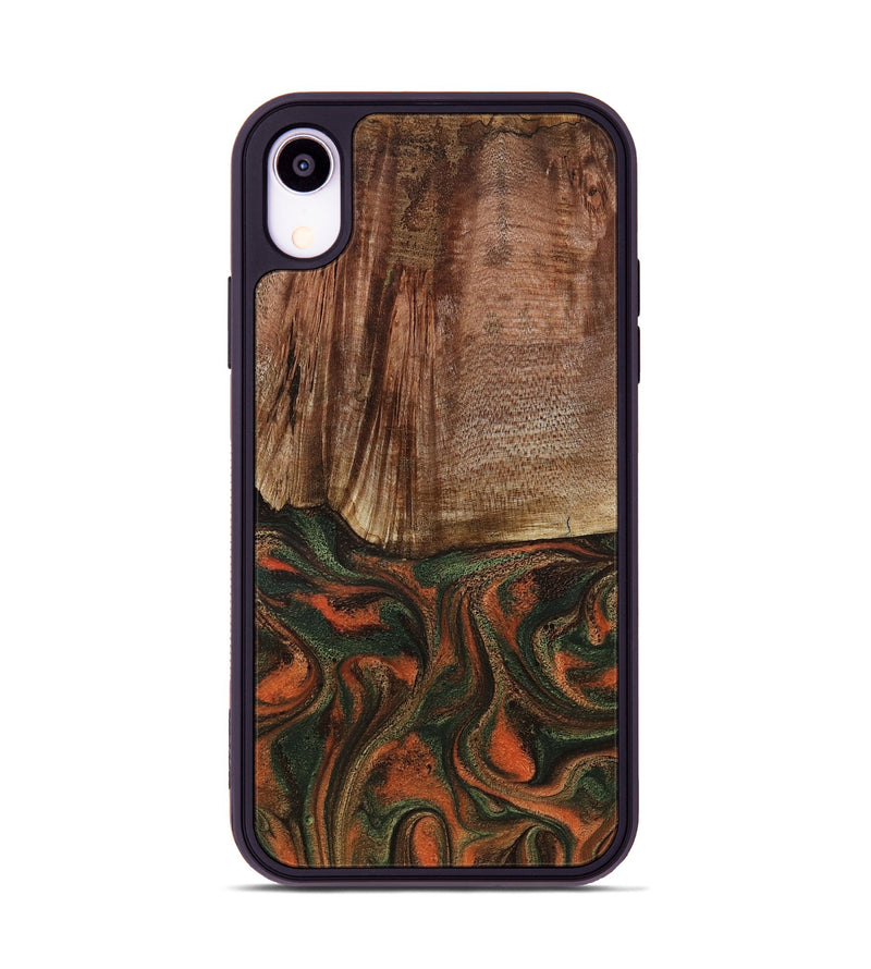 iPhone Xr Wood Phone Case - Justus (Green, 801532)