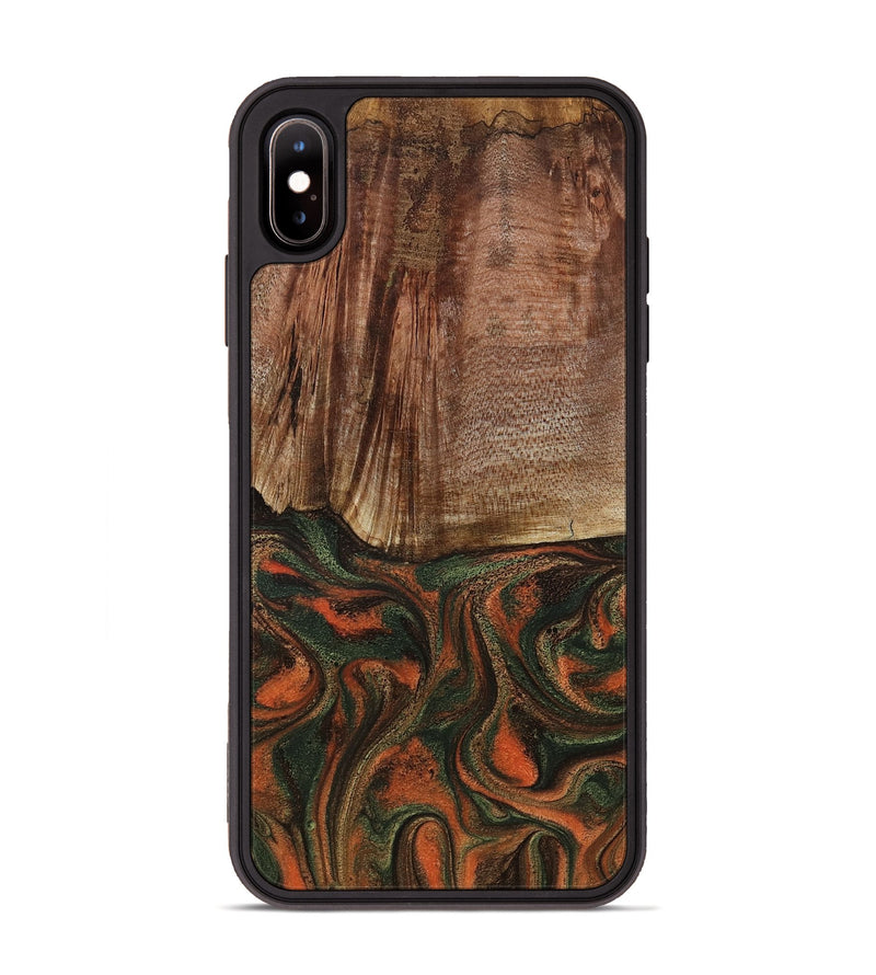 iPhone Xs Max Wood Phone Case - Justus (Green, 801532)