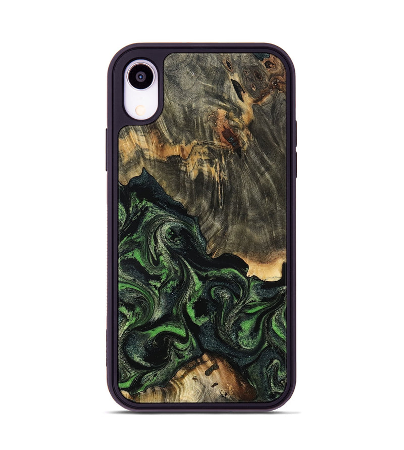 iPhone Xr Wood Phone Case - Emmie (Green, 801533)