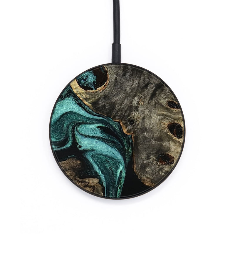 Circle Wood Wireless Charger - Laney (Green, 801535)