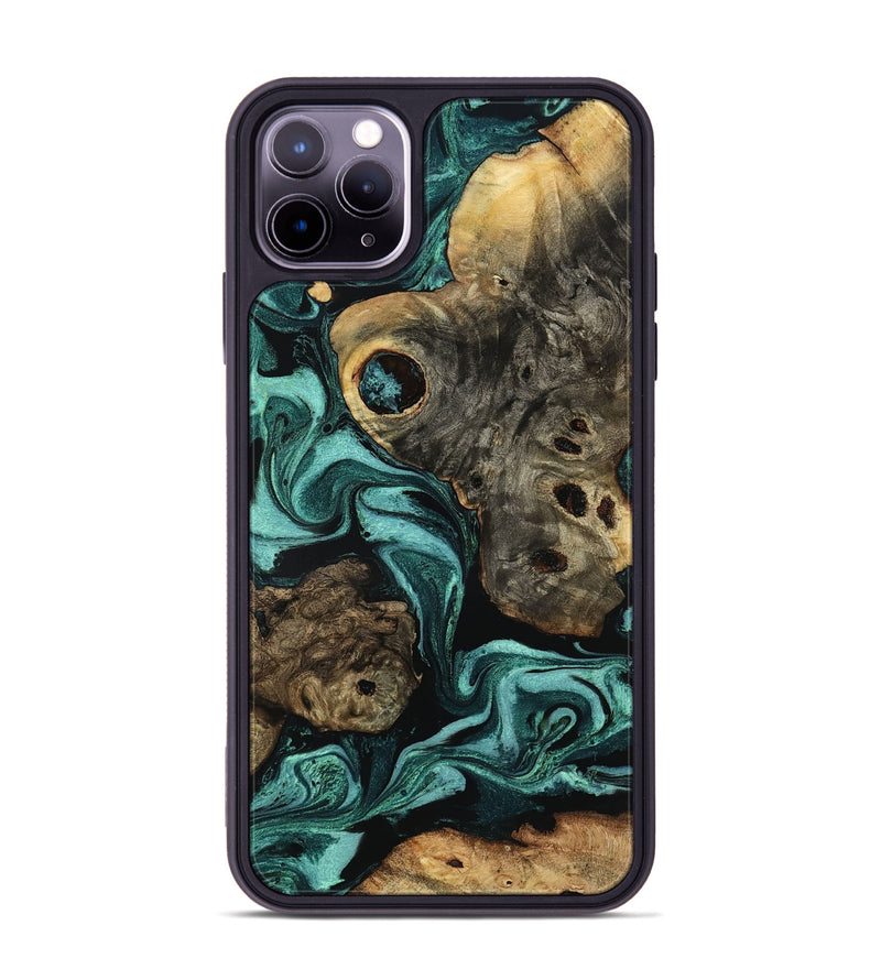 iPhone 11 Pro Max Wood Phone Case - Laney (Green, 801535)