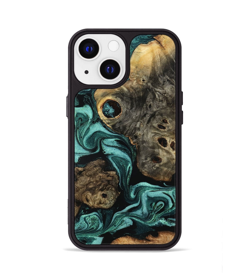 iPhone 13 Wood Phone Case - Laney (Green, 801535)