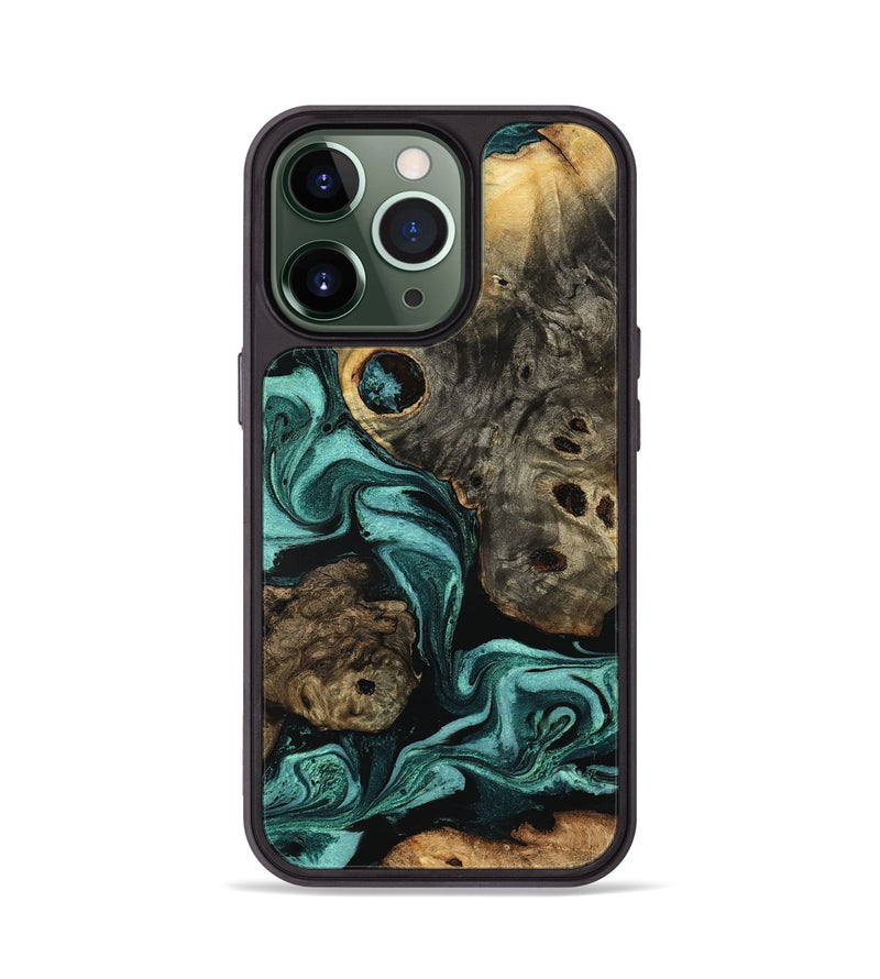 iPhone 13 Pro Wood Phone Case - Laney (Green, 801535)