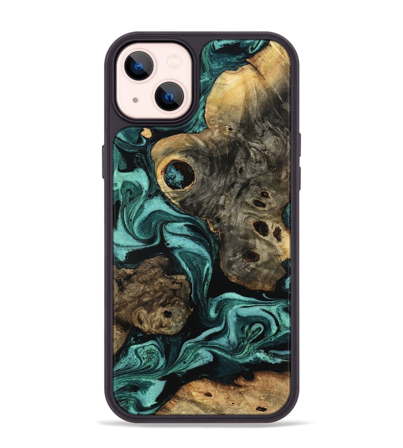 iPhone 14 Plus Wood Phone Case - Laney (Green, 801535)