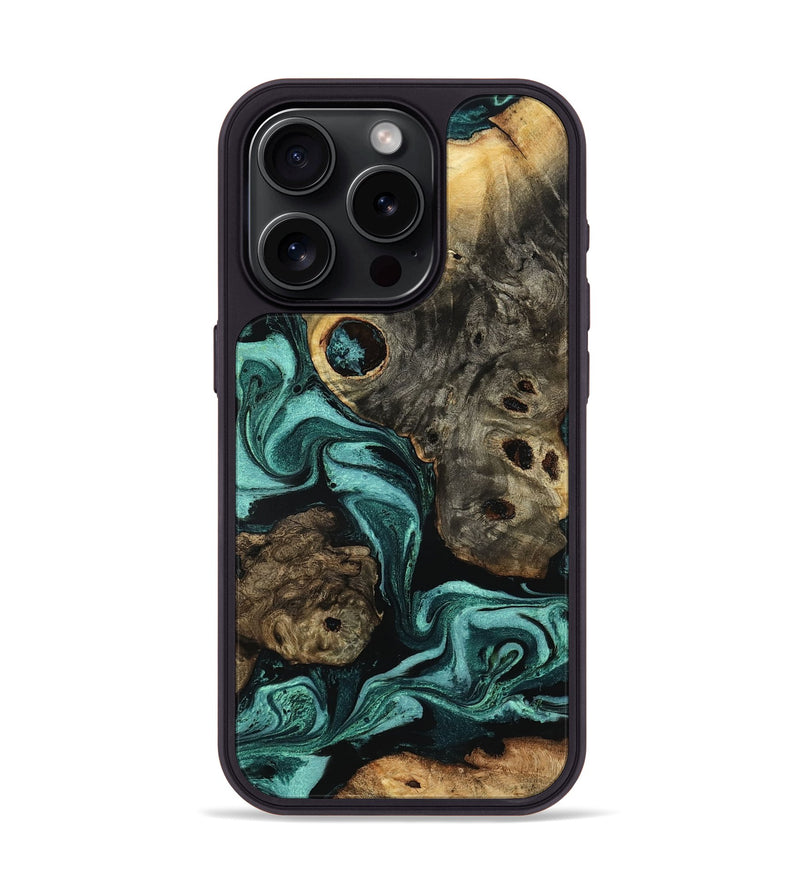 iPhone 15 Pro Wood Phone Case - Laney (Green, 801535)