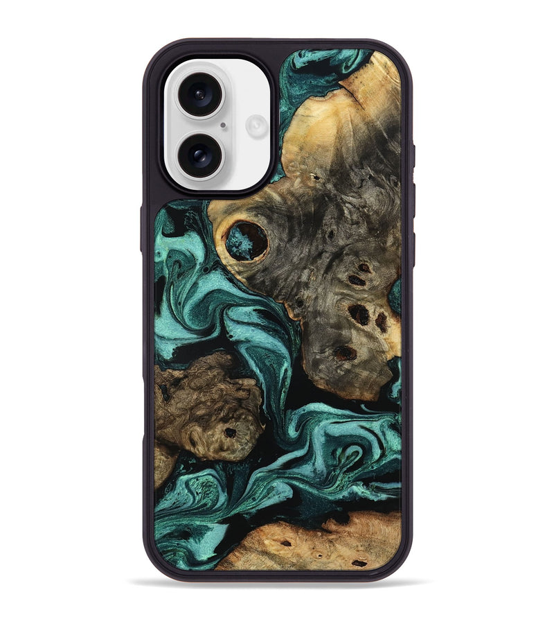 iPhone 16 Plus Wood Phone Case - Laney (Green, 801535)