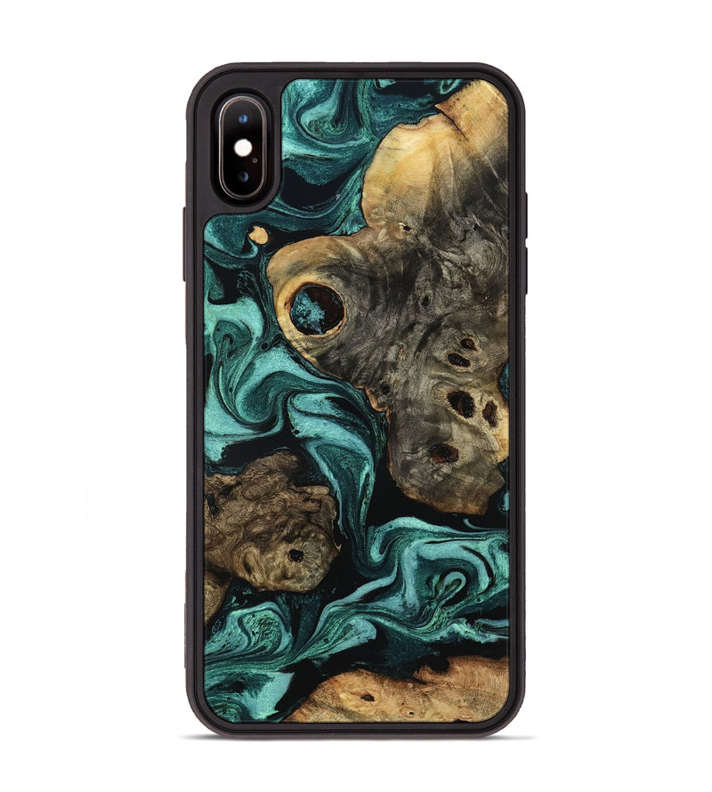 iPhone Xs Max Wood Phone Case - Laney (Green, 801535)