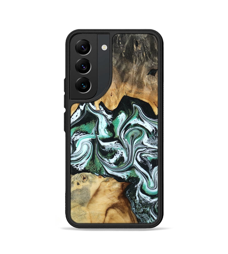 Galaxy S22 Wood Phone Case - Lorine (Green, 801536)
