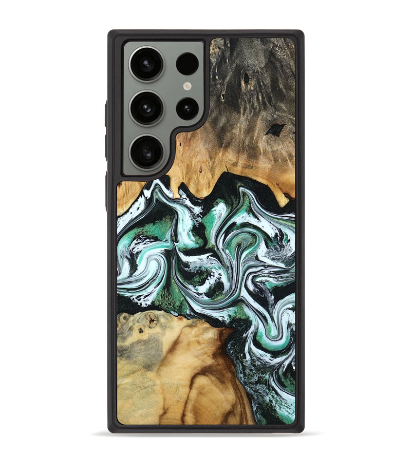 Galaxy S23 Ultra Wood Phone Case - Lorine (Green, 801536)