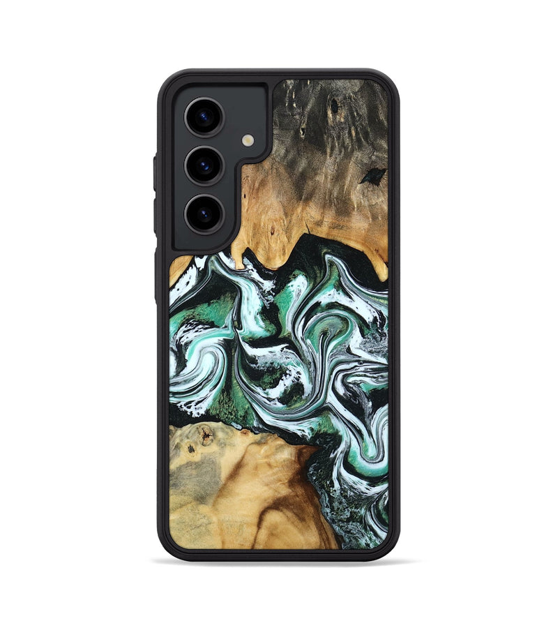 Galaxy S24 Wood Phone Case - Lorine (Green, 801536)