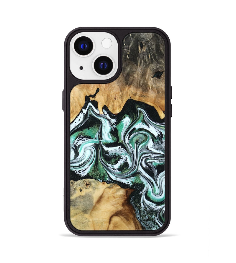 iPhone 13 Wood Phone Case - Lorine (Green, 801536)
