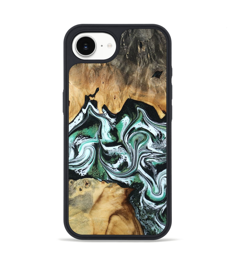 iPhone 16e Wood Phone Case - Lorine (Green, 801536)